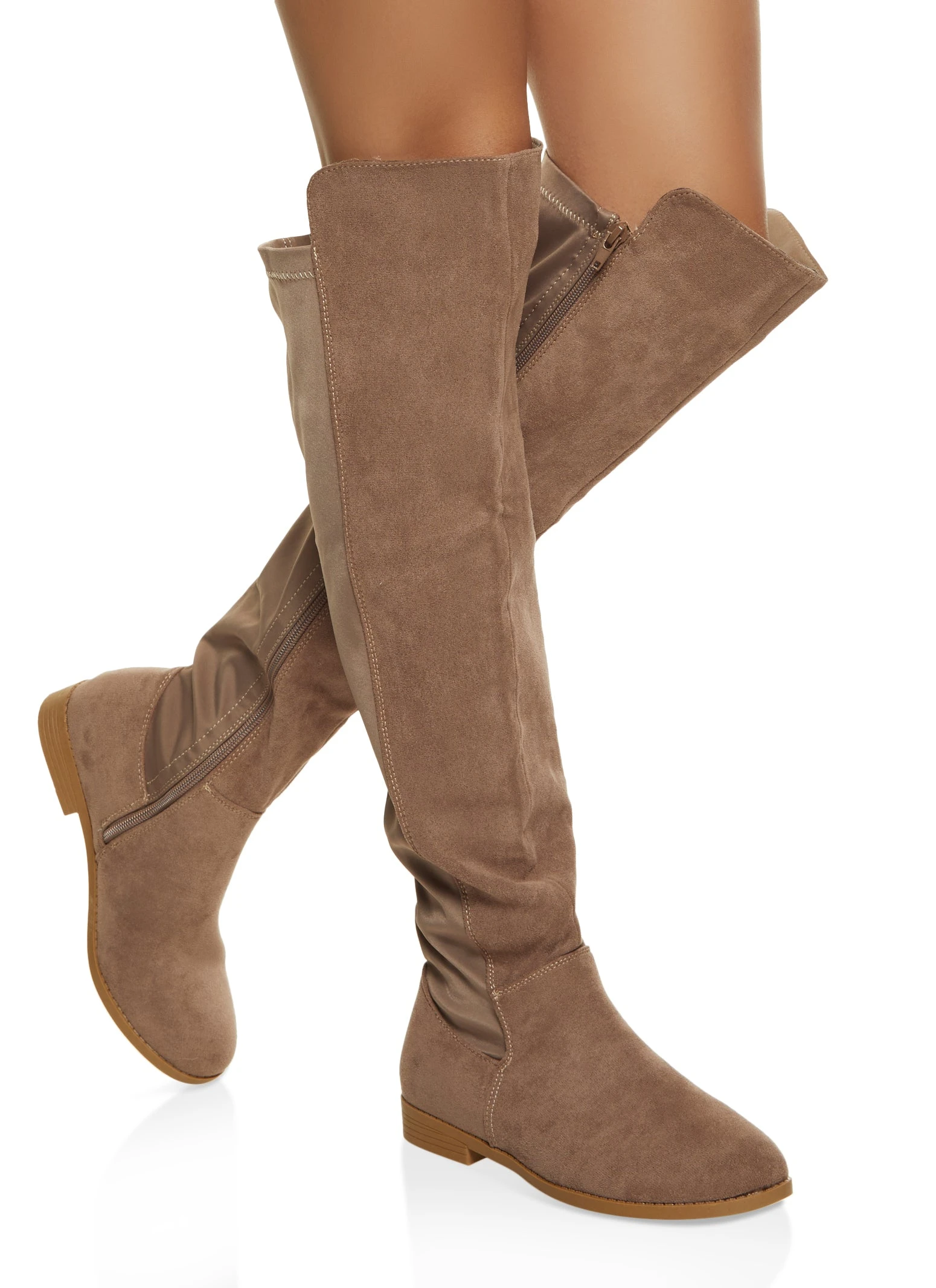 Stretch Over The Knee Flat Boots