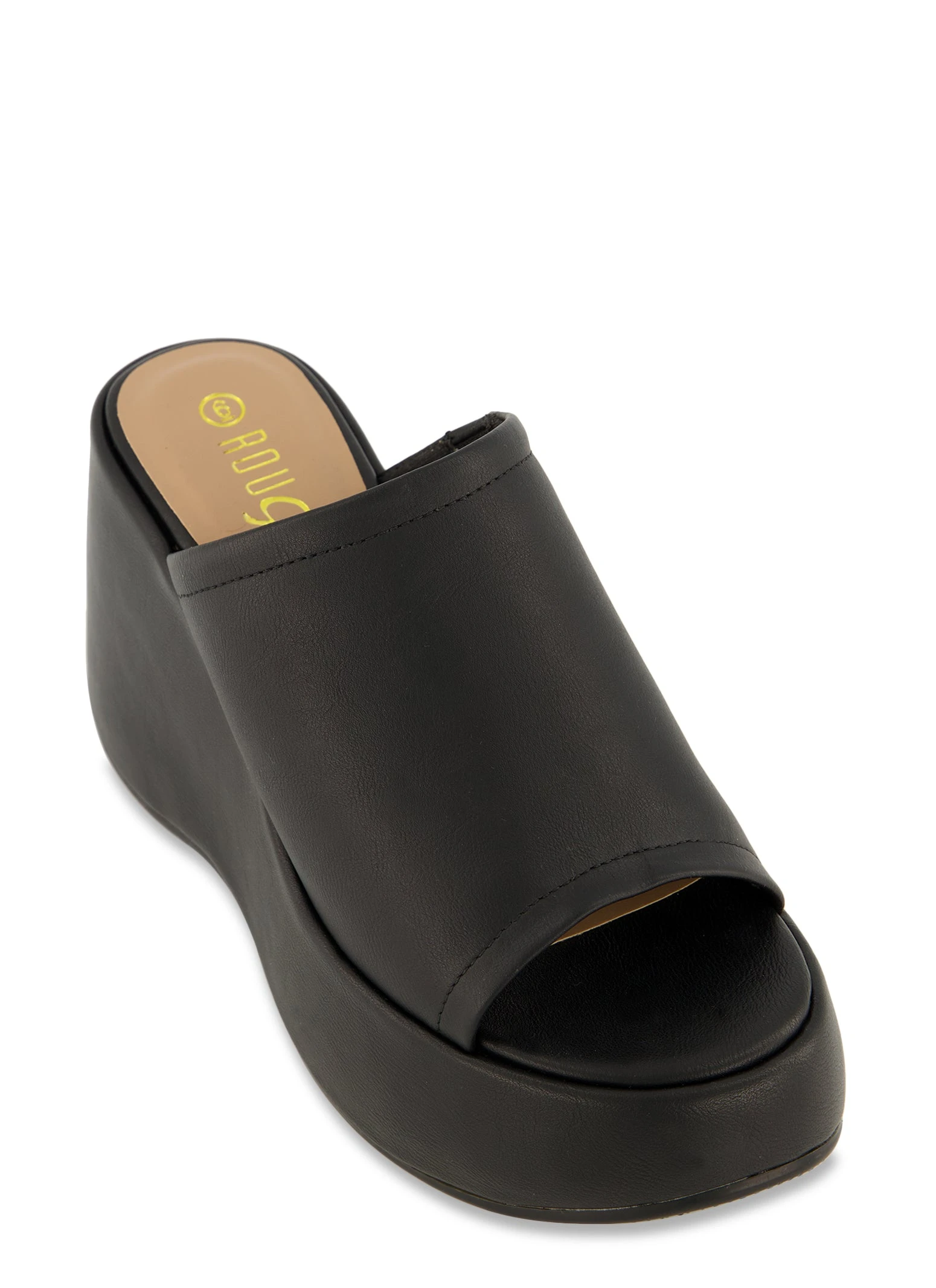 Open Toe Wedge Slide Sandals