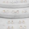 Set Of 10 Assorted Cubic Zirconia Stud Earrings