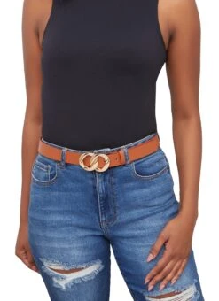 Chunky Chain Link Buckle Belt