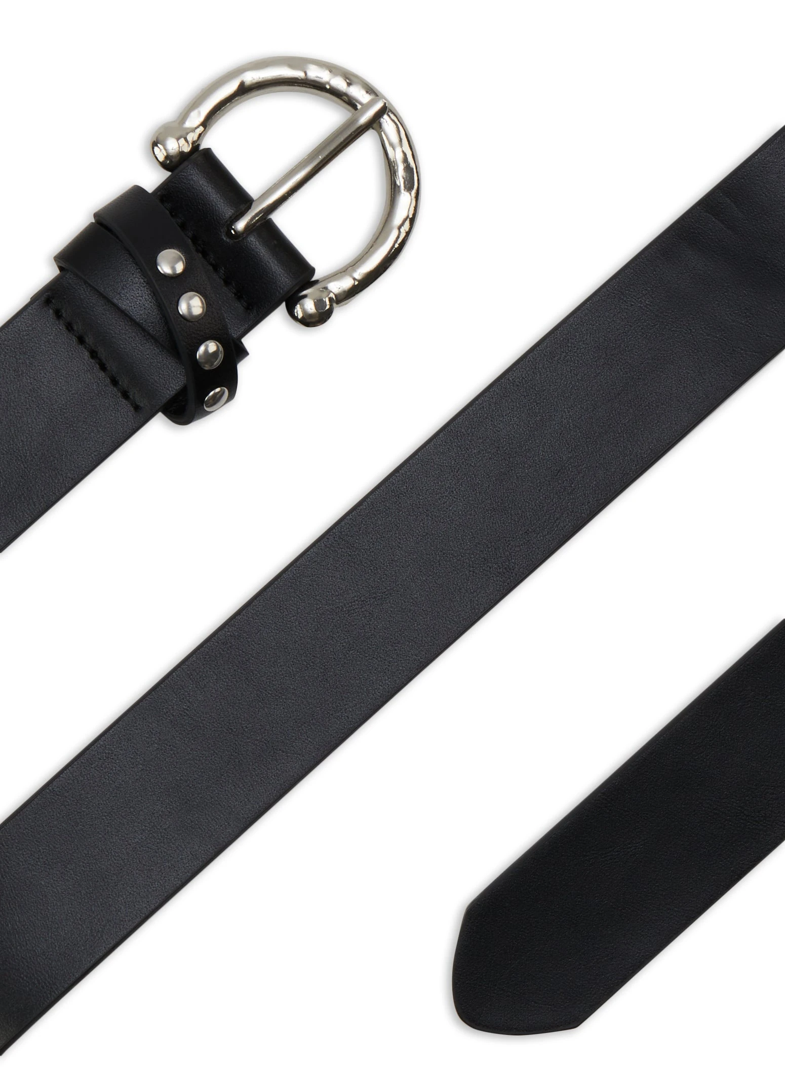 Faux Leather Studded Loop Belt - Image 2