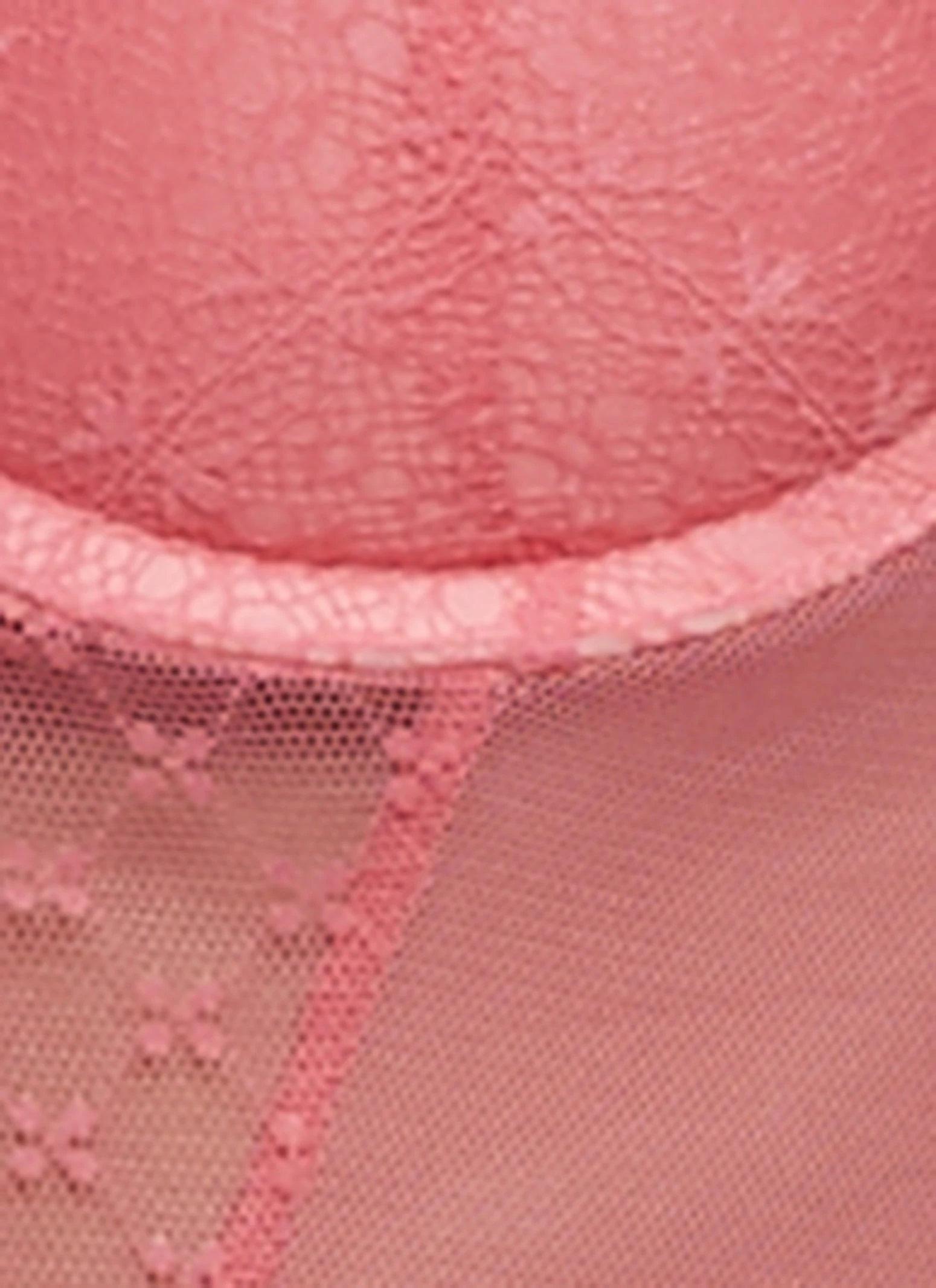 Pink Patterned Lace Babydoll And G String - Image 4