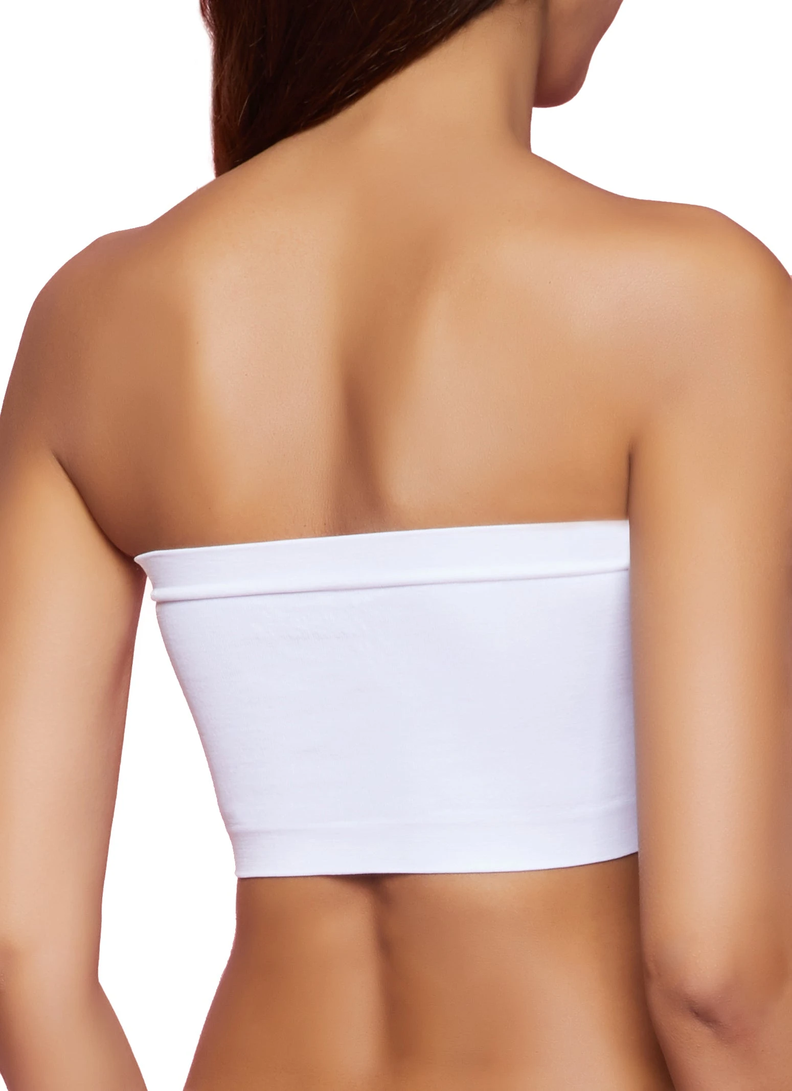 White Padded Bandeau Bra - Image 3
