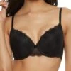 Solid Scalloped Lace Plunge Bra