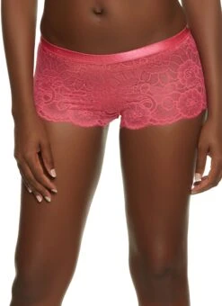 Converse Keyhole Bow Tie Back Lace Boyshort Panty