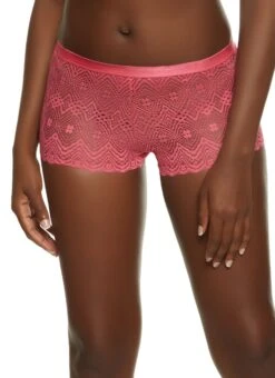Patterned Lace Boyshort Panty