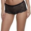 Patterned Lace Caged Boyshort Panty