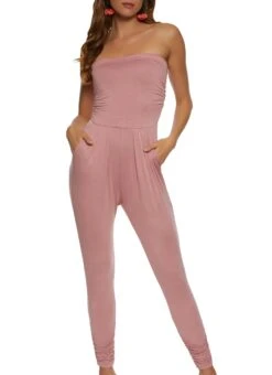 Soft Knit Strapless Jumpsuit