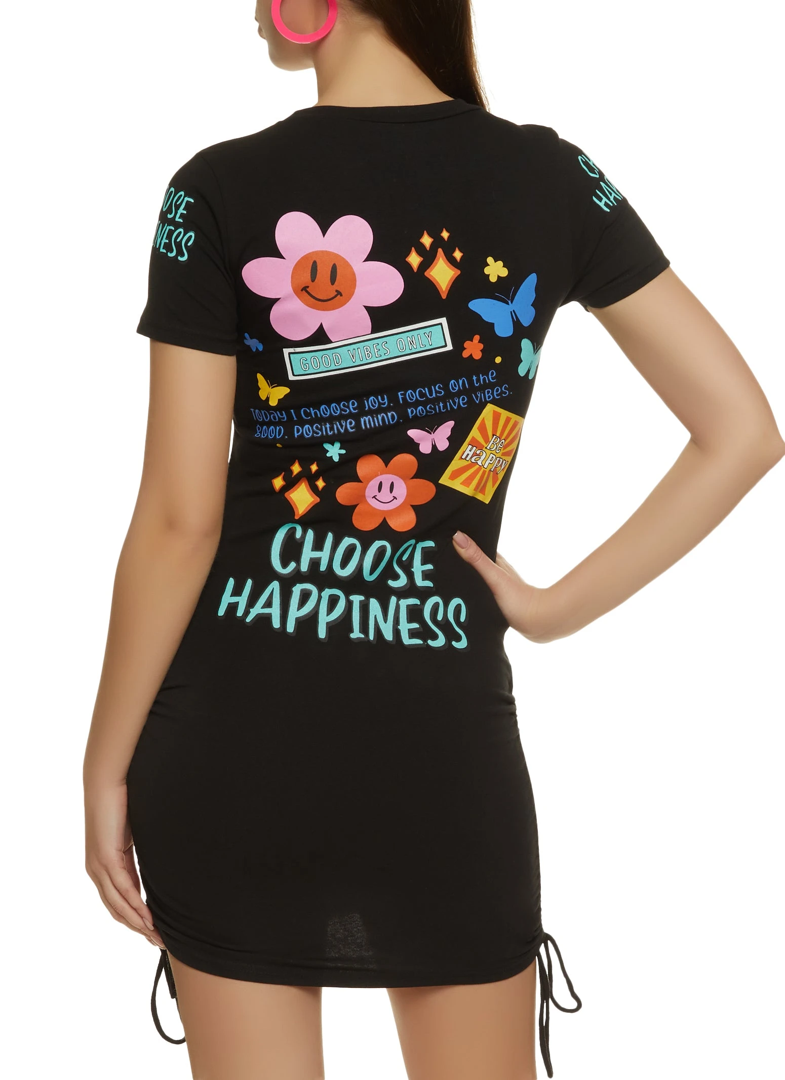 Good Vibes Only T Shirt Dress - Image 3