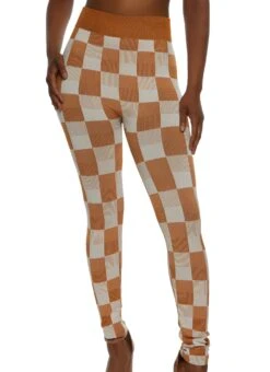 Checkered Print Leggings