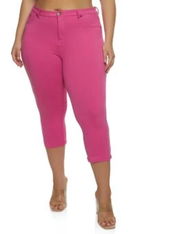 Plus Size Skinny Leg Capris