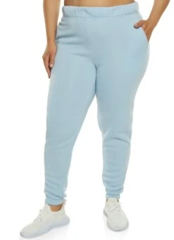Plus Size Basic Fleece Joggers