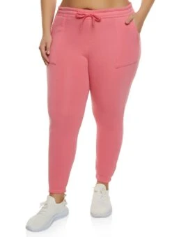 Plus Size Fleece Drawstring Sweatpants