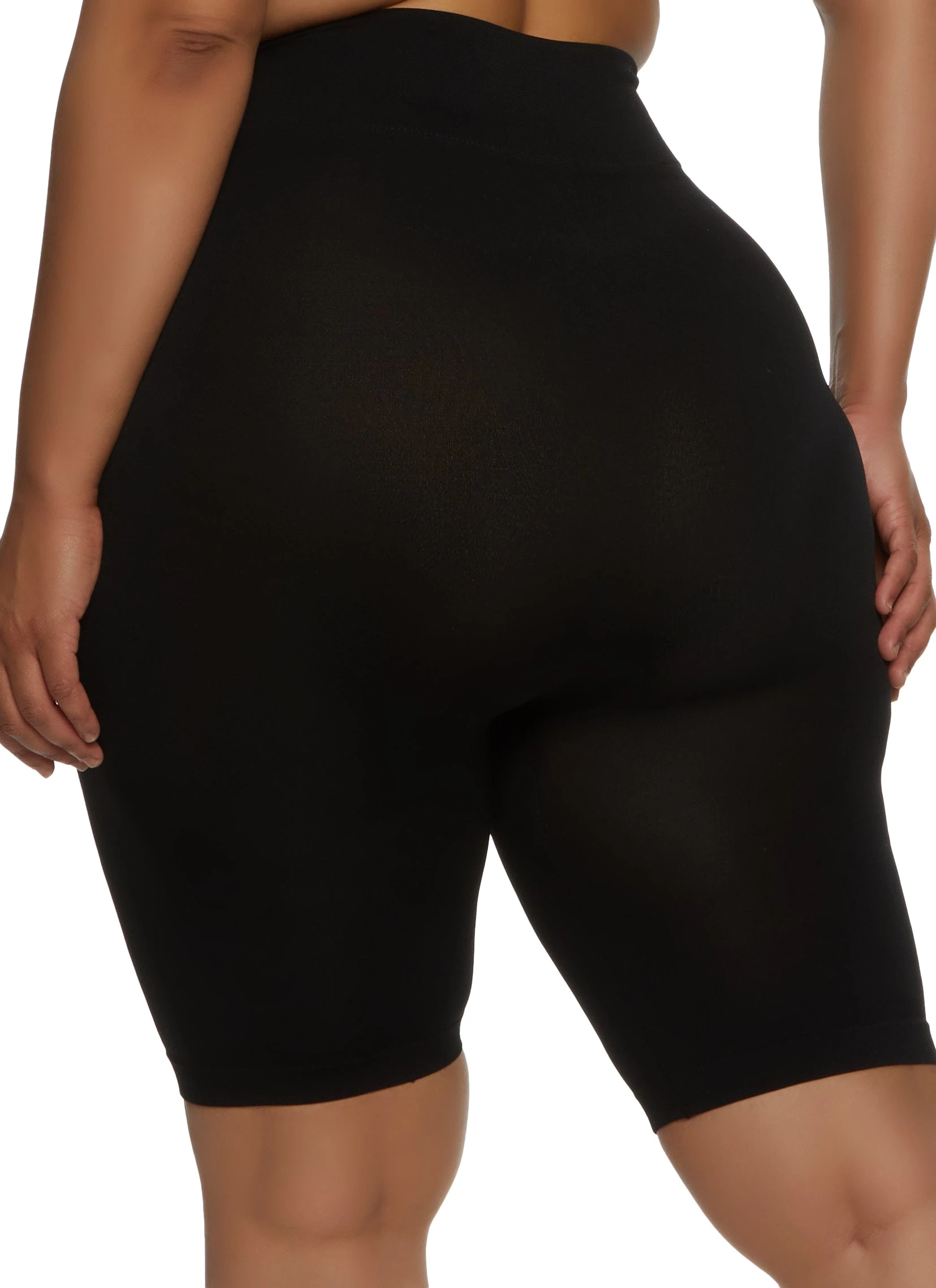 Plus Size Seamless Cycling Shorts - Image 2