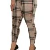 Plus Size Plaid High Waisted Leggings
