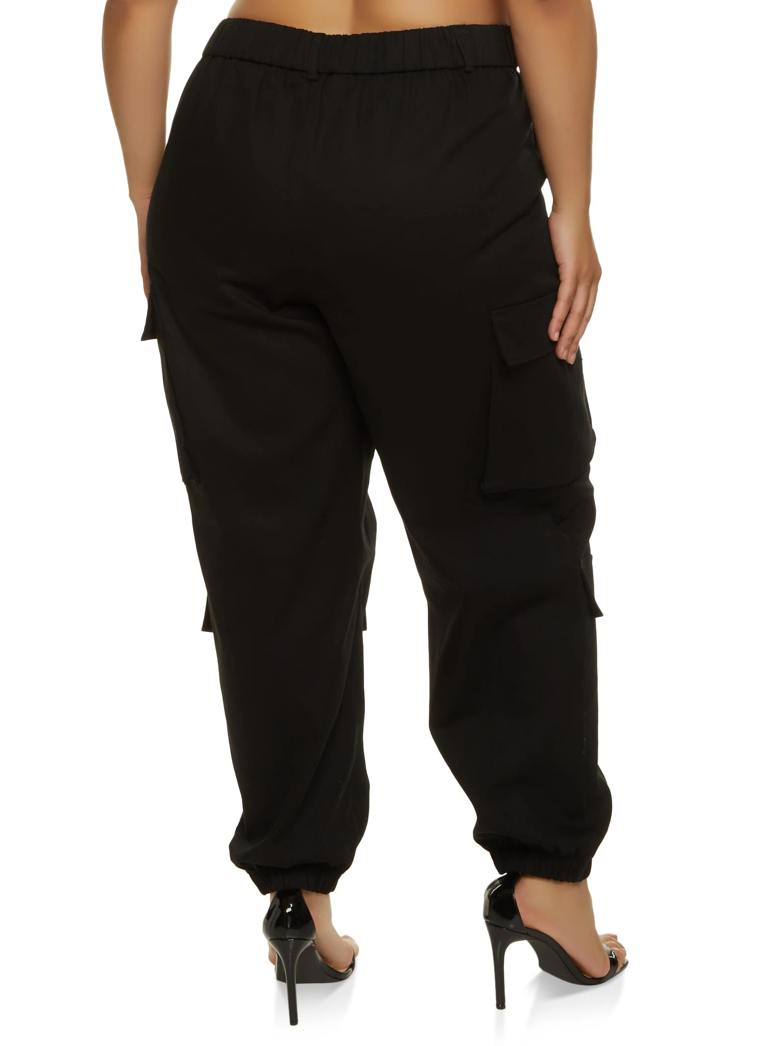 Plus Size Four Button Cargo Pants - Image 2