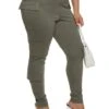 Plus Size Ponte Cargo Pocket Pull On Pants