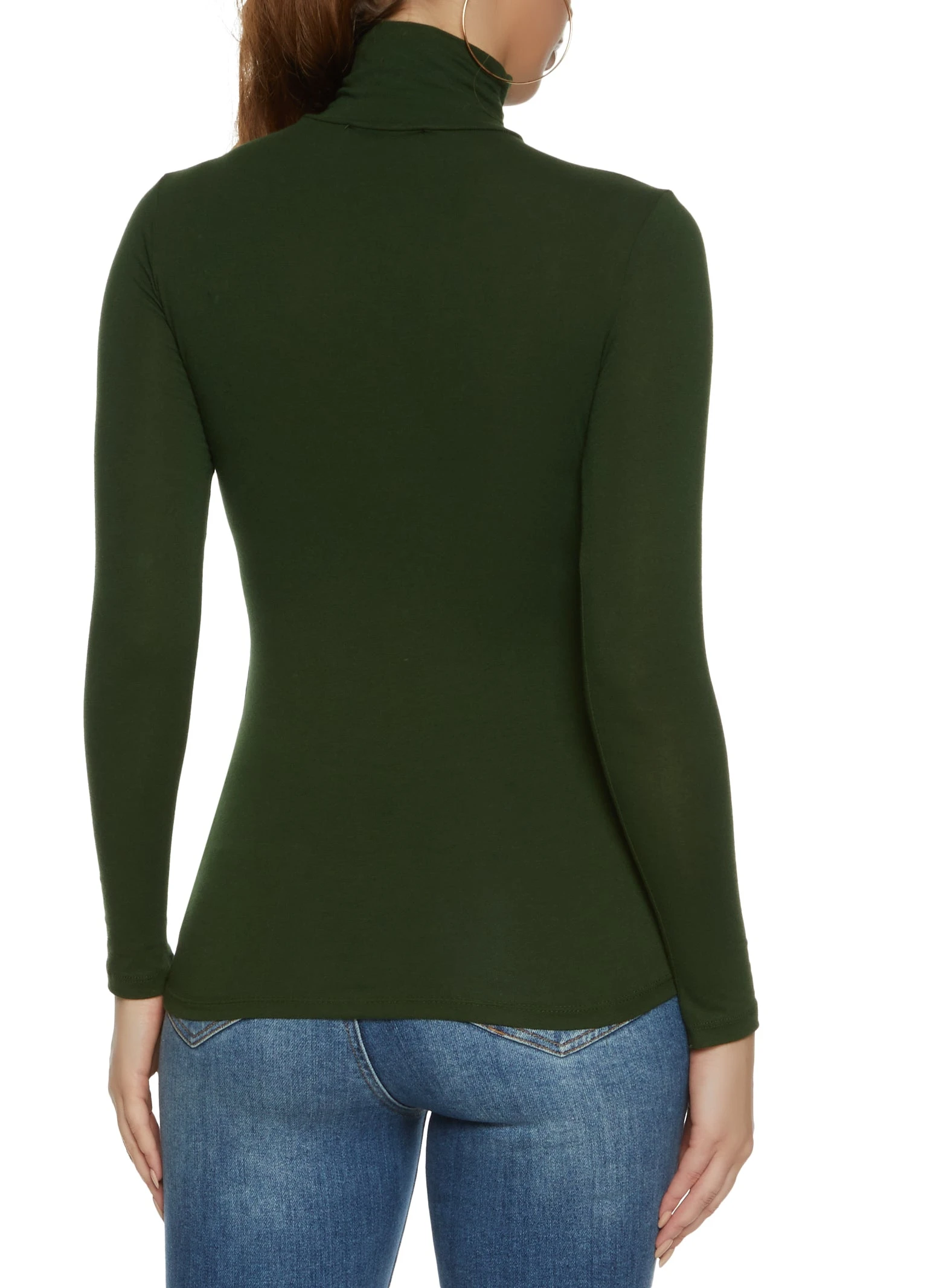 Ambiance Solid Long Sleeve Turtleneck Top - Image 2