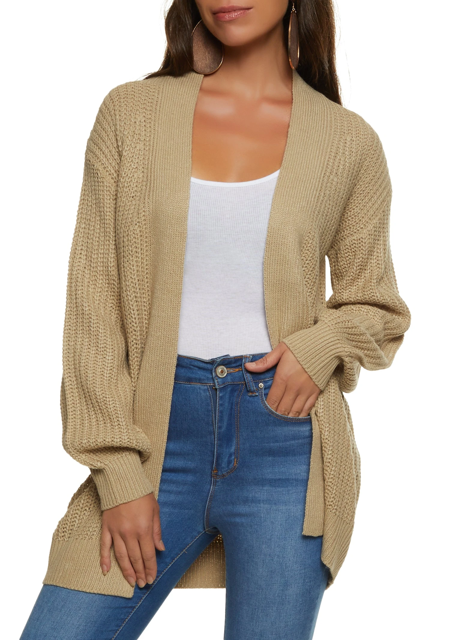 Open Front Cardigan Sweater