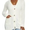 Solid Button Front Cardigan