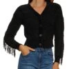 Chenille Cable Knit Fringe Cardigan
