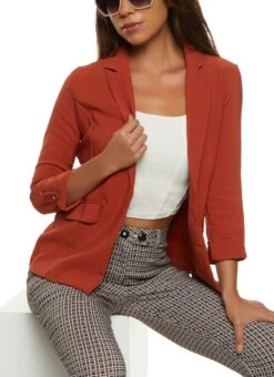 Tabbed Sleeve Blazer