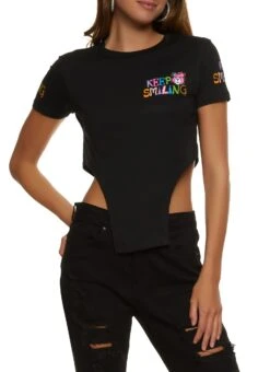 Keep Smiling Bear Hanky Hem Graphic Tee