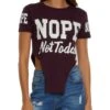 Nope Not Today Hanky Hem Graphic Tee