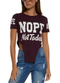 Nope Not Today Hanky Hem Graphic Tee