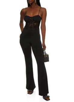 Floral Lace Bustier Jumpsuit