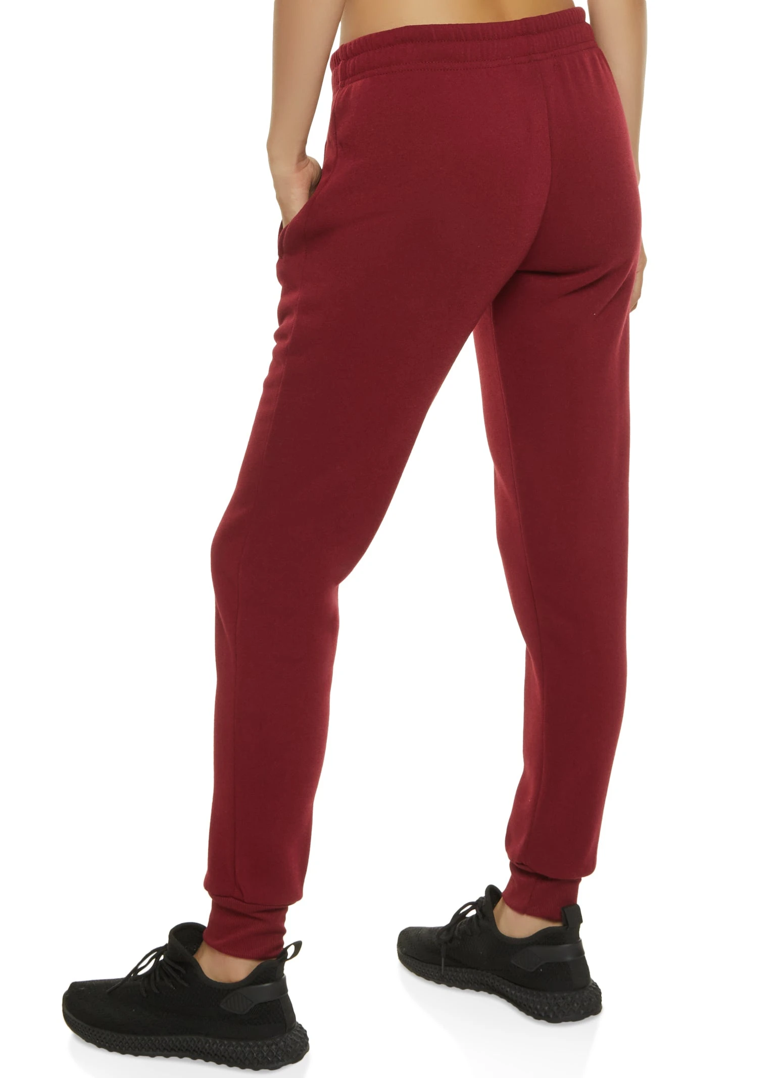 Fleece Zip Pocket Pintuck Joggers - Image 2