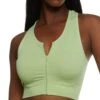 Compression Rib Zip Front Racerback Tank Top