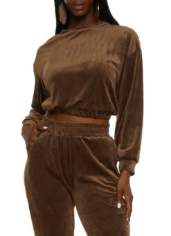 Corduroy Cropped Sweatshirt