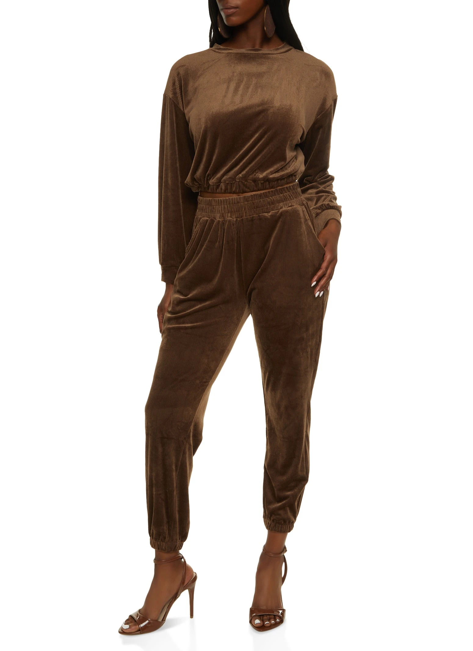 Corduroy Cropped Sweatshirt - Image 2