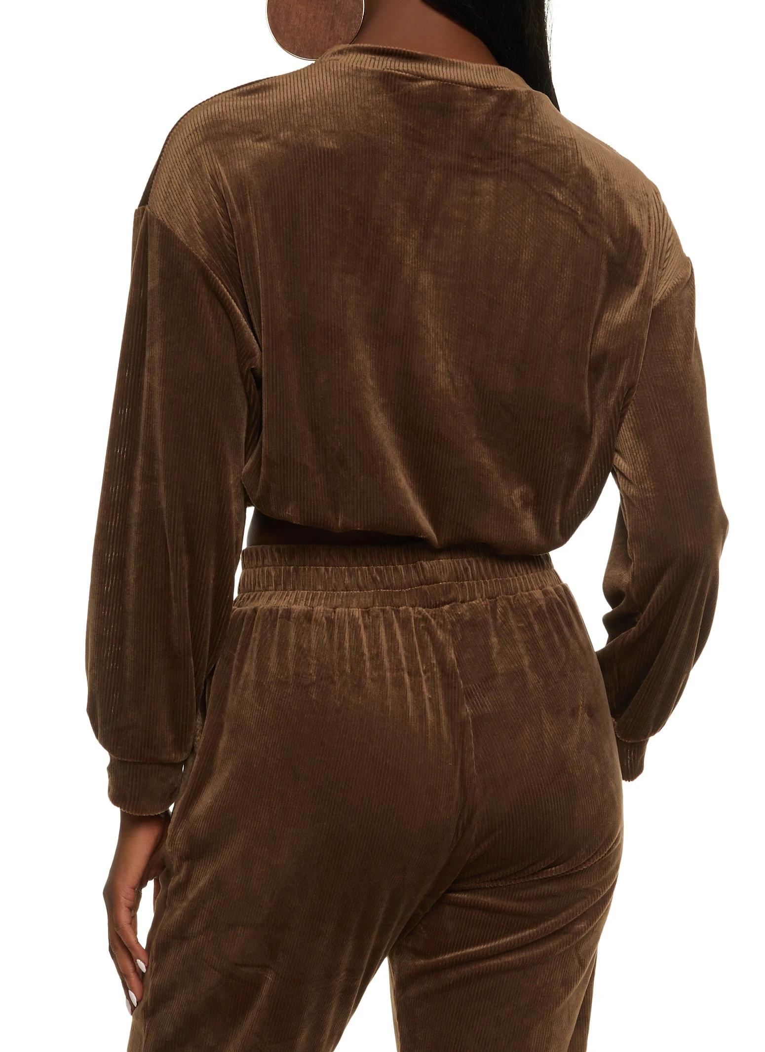 Corduroy Cropped Sweatshirt - Image 3