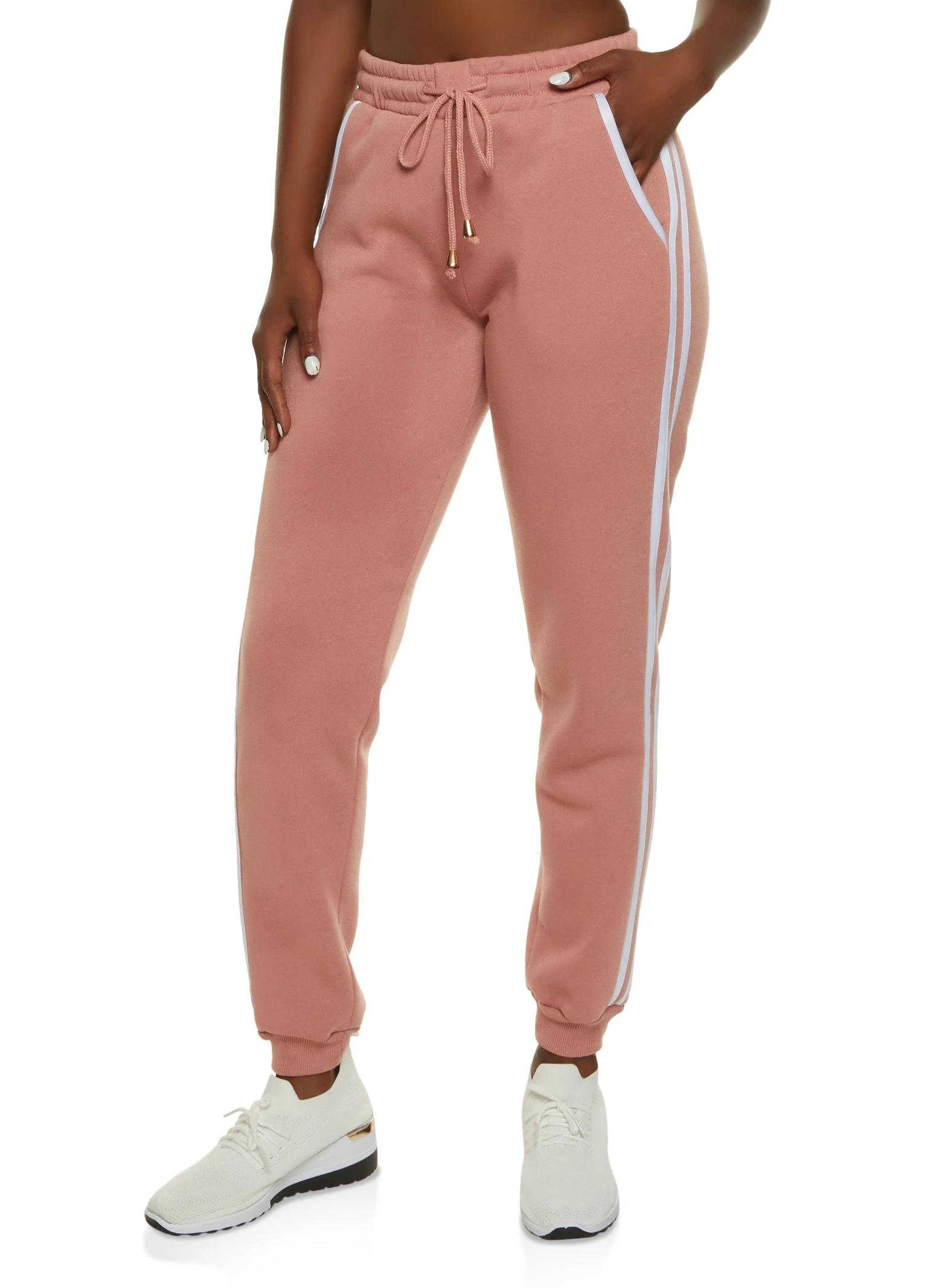 Side Striped Drawstring Joggers