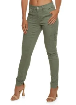 Twill Skinny Leg Cargo Pants