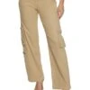 Twill Wide Leg Cargo Pocket Pants