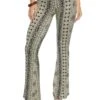 Paisley Border Print Flare Pants