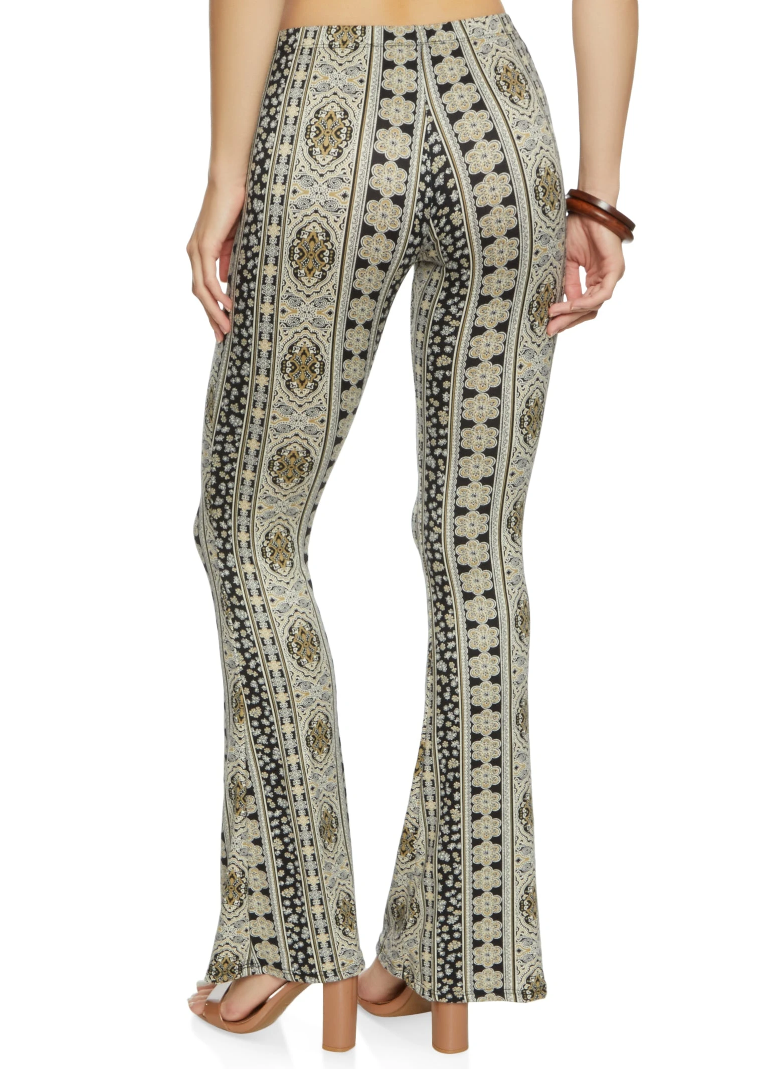 Paisley Border Print Flare Pants - Image 2