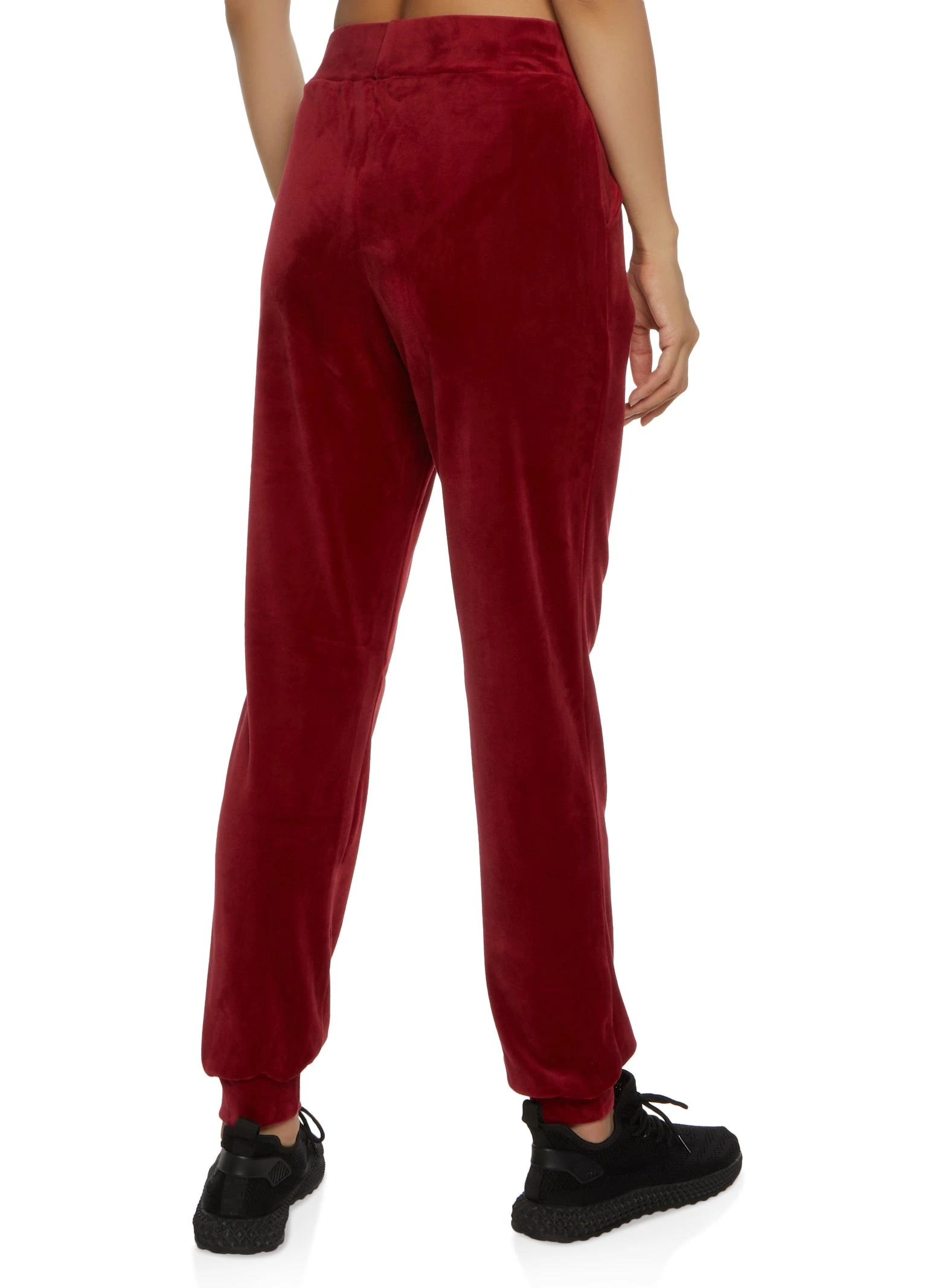 Solid Velour Joggers - Image 2