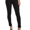Solid Belted Skinny Dress Pants