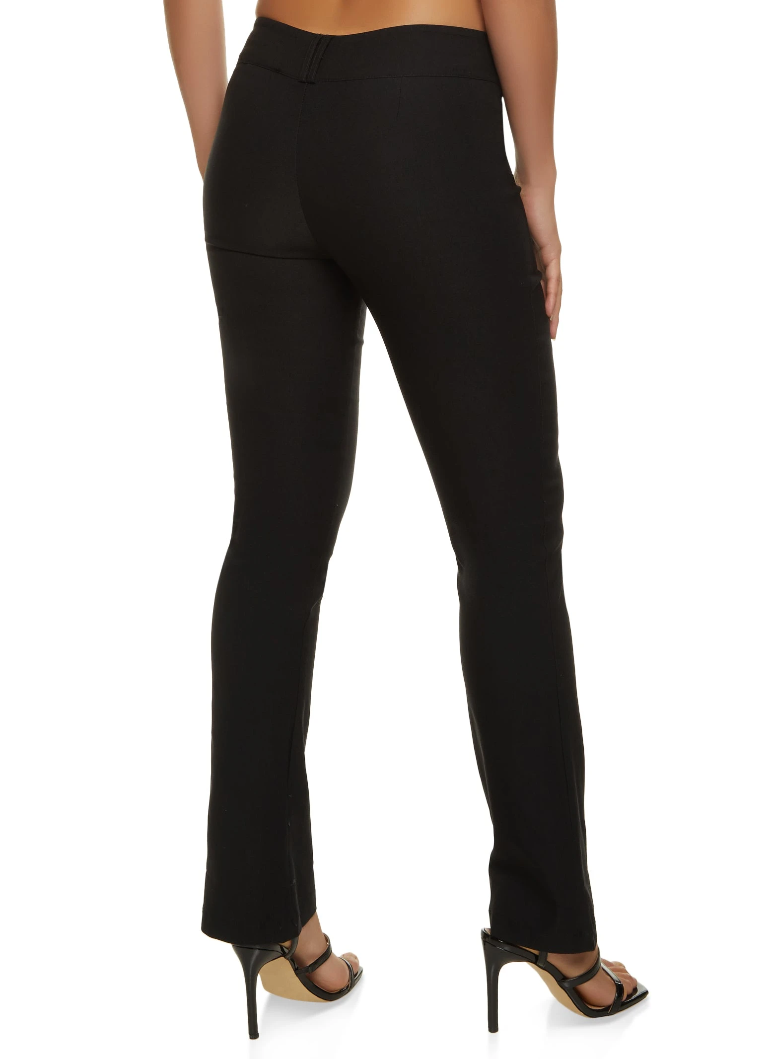 Faux Pocket Bootcut Dress Pants - Image 2
