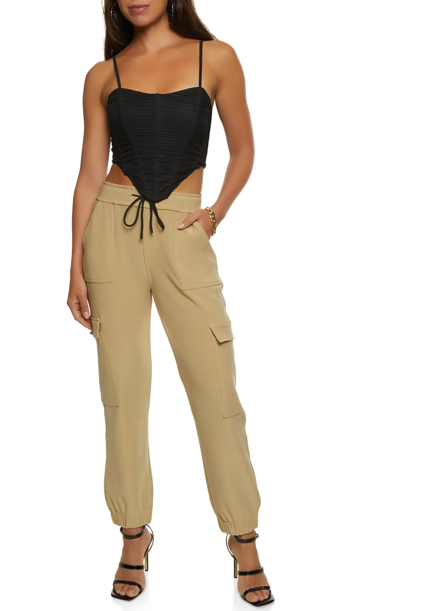 Scuba Drawstring Cargo Joggers - Image 2