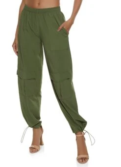 Nylon Cargo Parachute Pants