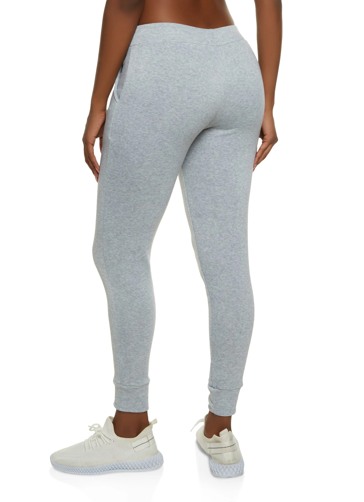 Solid Fleece Pintuck Joggers - Image 2