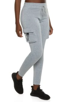 Drawstring Cargo Pocket Sweatpants