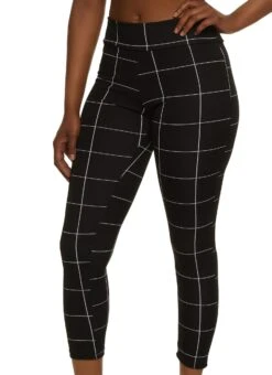 Windowpane Skinny Pants