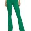 Ribbed Knit High Waist Flare Leg Pants