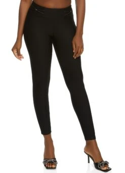 Criss Cross Detail Ponte Pants